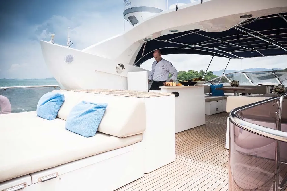 Major Affair, a Sunseeker 90 motor yacht at Pa Khlok, Thailand