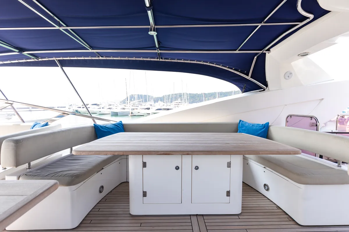 Major Affair, a Sunseeker 90 motor yacht at Pa Khlok, Thailand