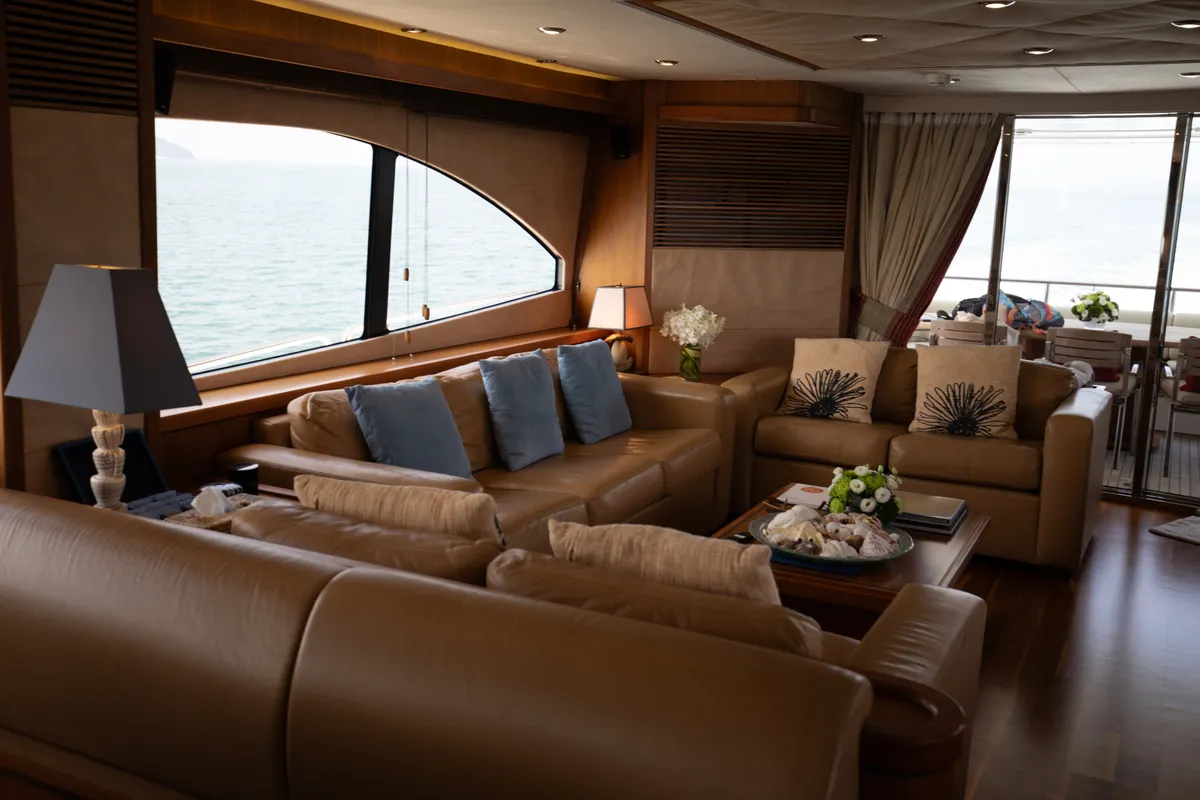 Major Affair, a Sunseeker 90 motor yacht at Pa Khlok, Thailand