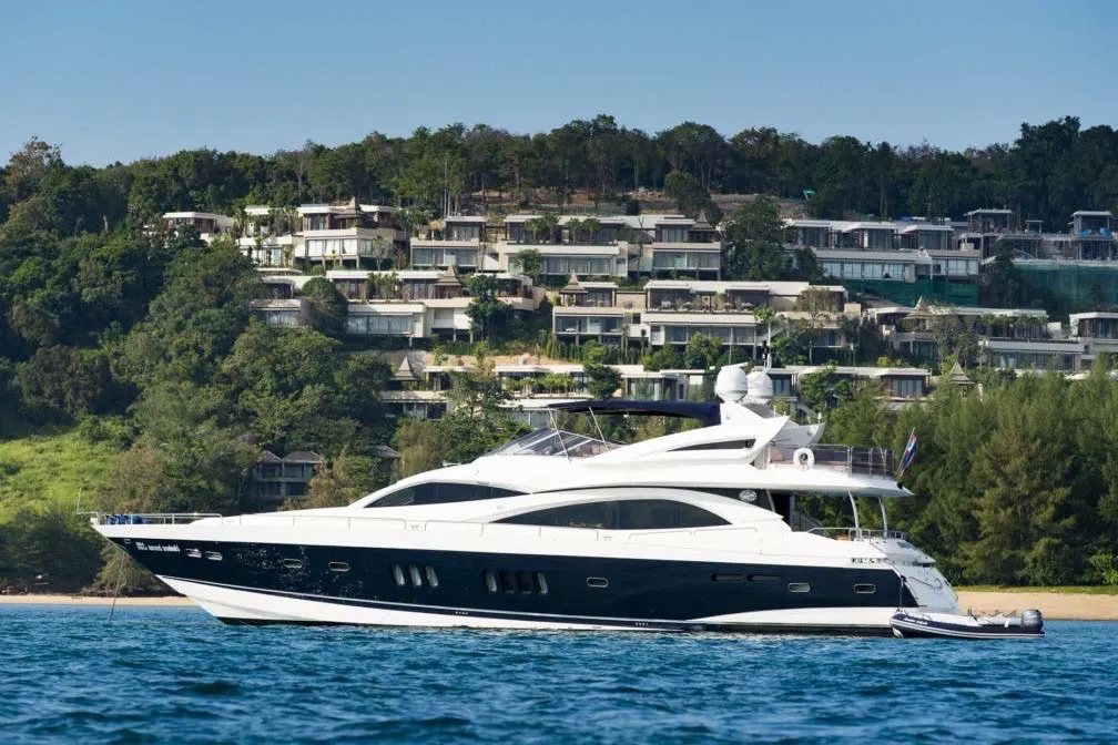Major Affair, a Sunseeker 90 motor yacht at Pa Khlok, Thailand