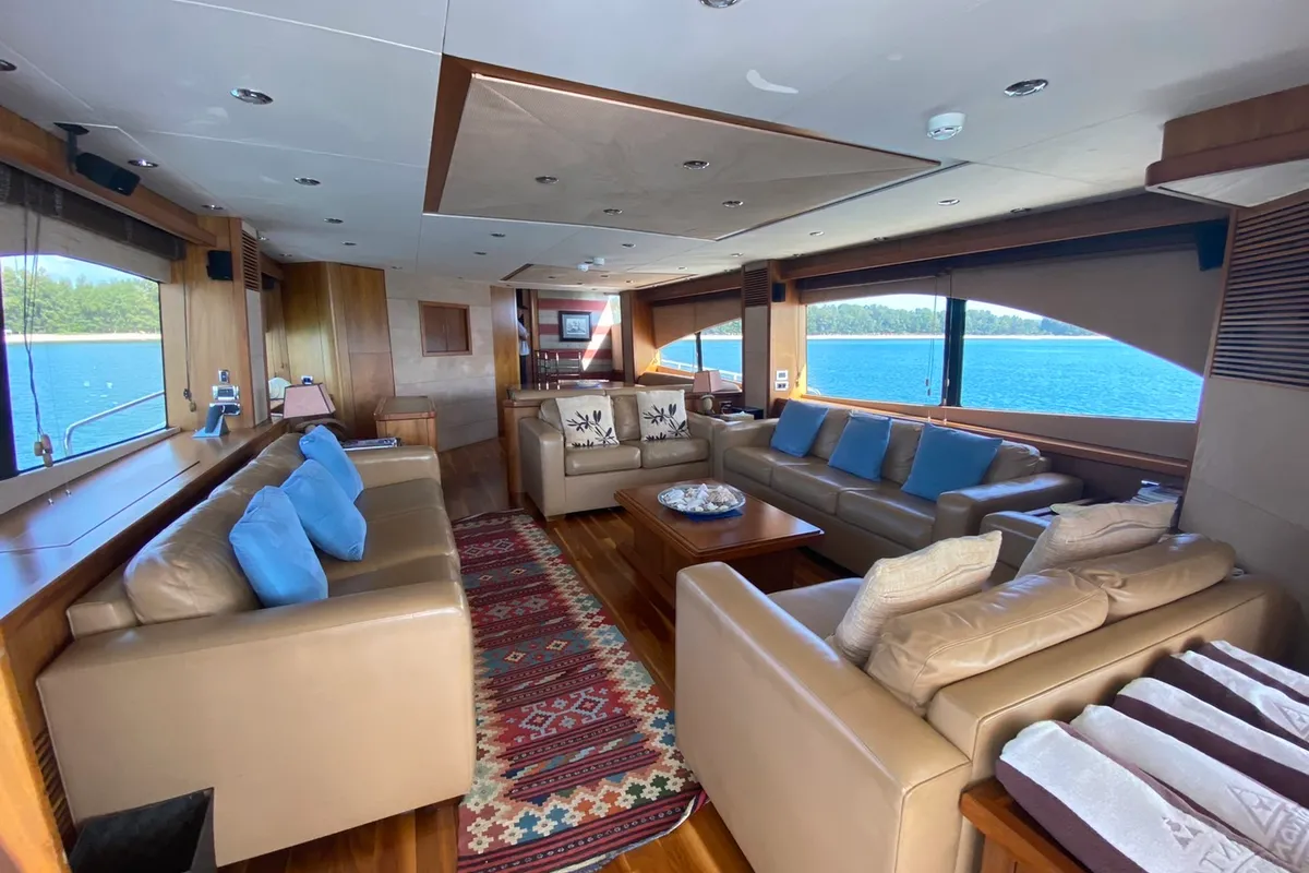 Major Affair, a Sunseeker 90 motor yacht at Pa Khlok, Thailand