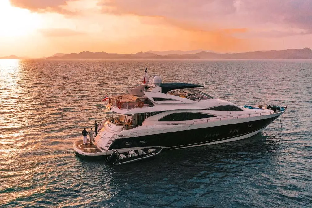 Major Affair, a Sunseeker 90 motor yacht at Pa Khlok, Thailand