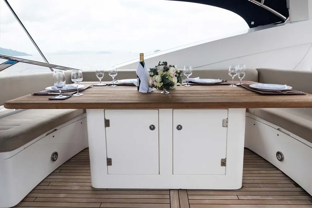 Major Affair, a Sunseeker 90 motor yacht at Pa Khlok, Thailand