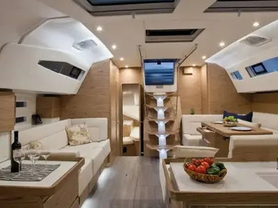 Salon of Lazy Days, a Elan Impression 50 sailboat at Split, Croatia