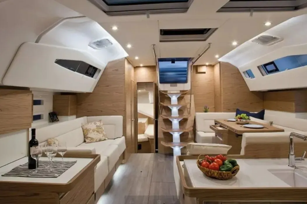 Salon of Lazy Days, a Elan Impression 50 sailboat at Split, Croatia