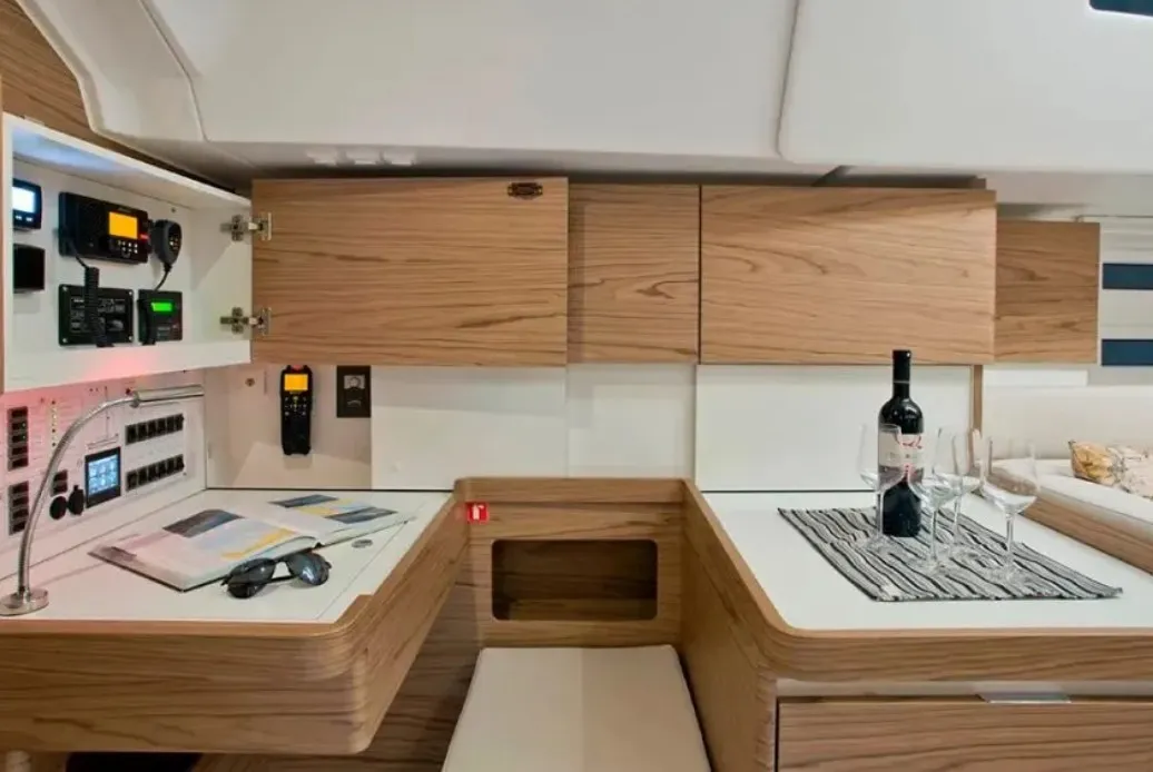 Salon of Lazy Days, a Elan Impression 50 sailboat at Split, Croatia