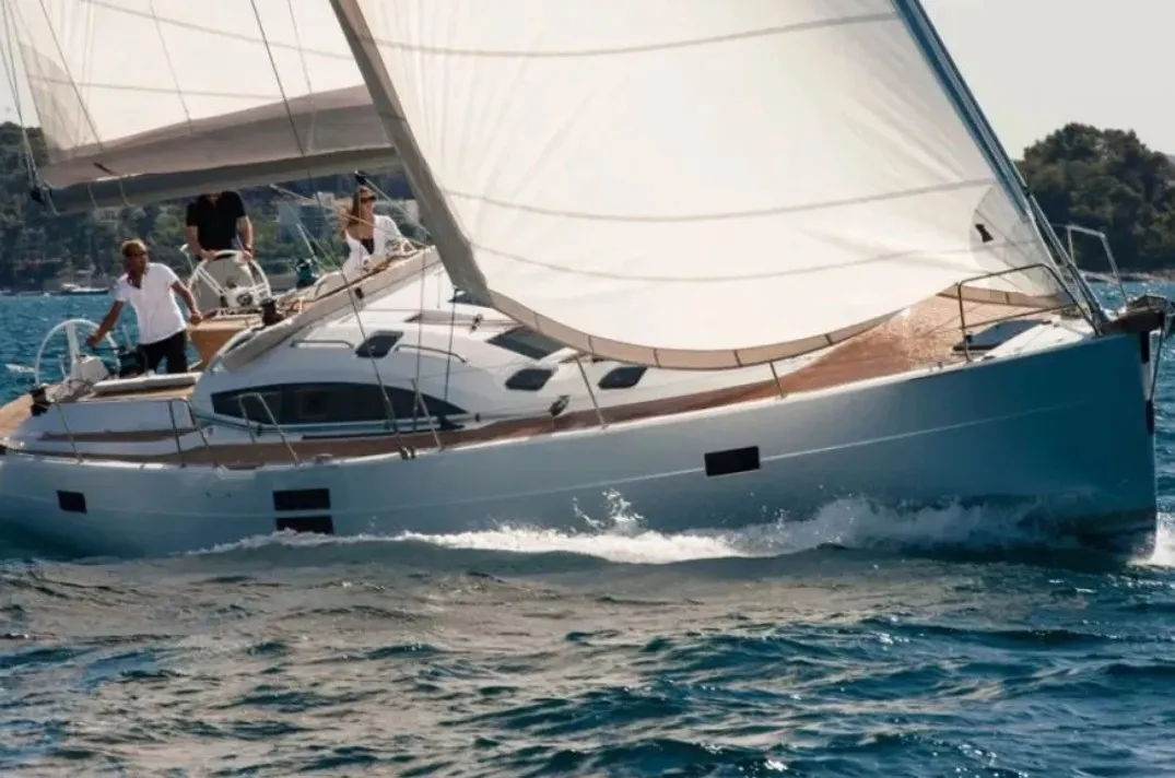 Exterior view of Lazy Days, a Elan Impression 50 sailboat at Split, Croatia