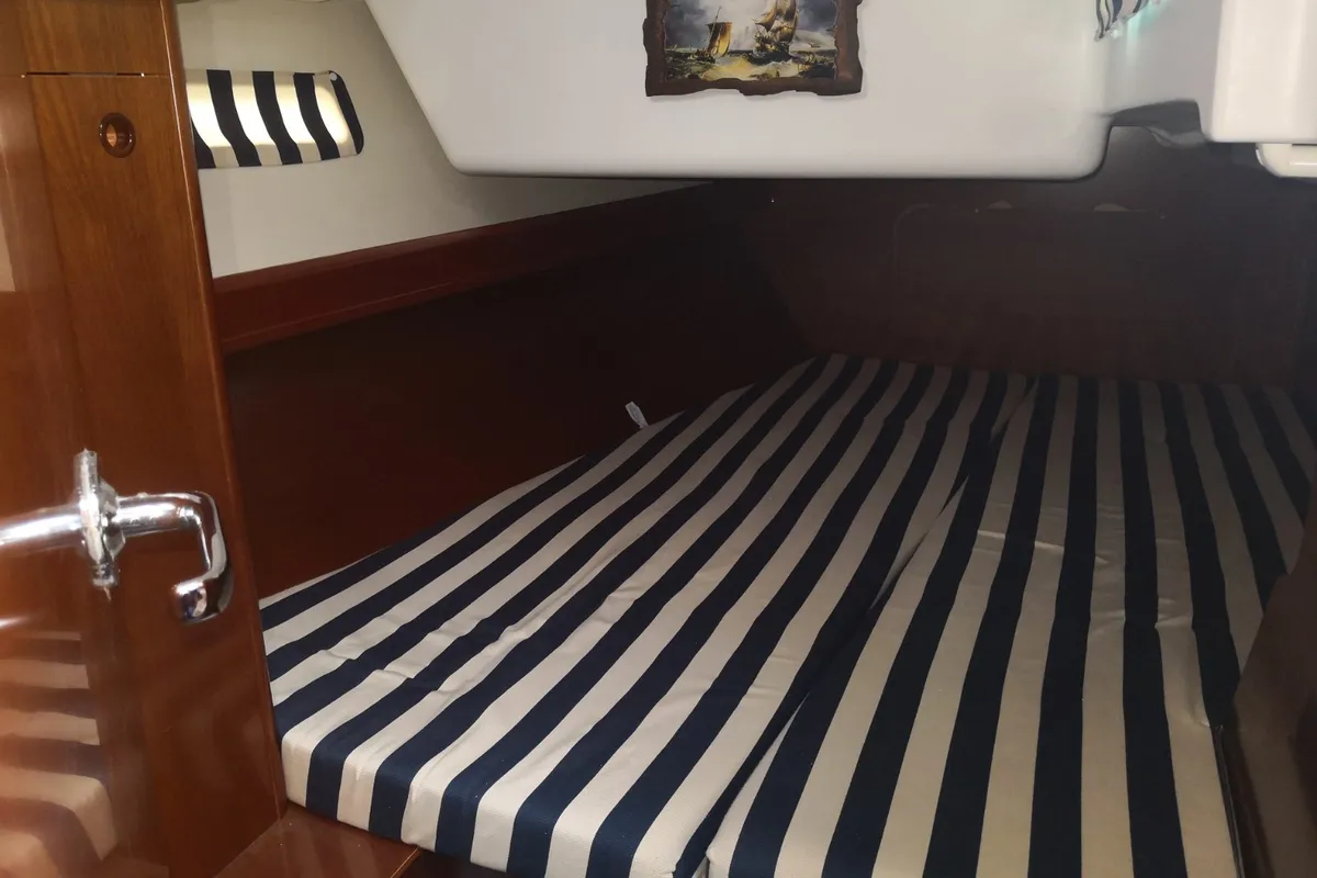 Cabin on Andromeda, a Beneteau Oceanis 393 sailboat at Municipal Unit of Lefkada, Greece