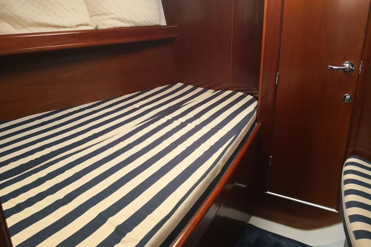 Cabin on Andromeda, a Beneteau Oceanis 393 sailboat at Municipal Unit of Lefkada, Greece