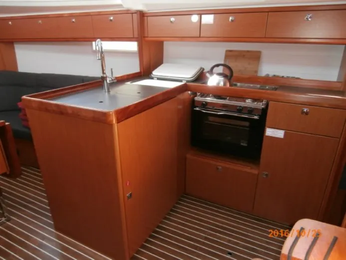 Galley of Mattina, a Bavaria Cruiser 37 sailboat at Municipal Unit of Lefkada, Greece