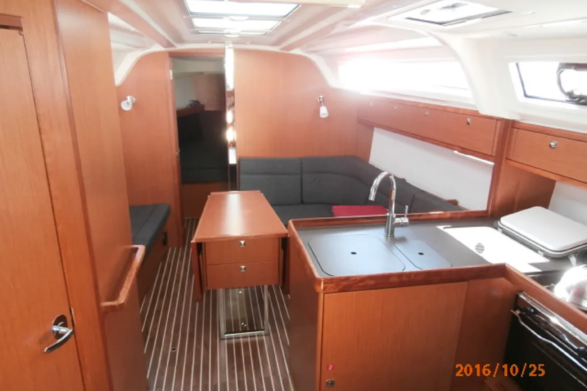 Salon of Mattina, a Bavaria Cruiser 37 sailboat at Municipal Unit of Lefkada, Greece