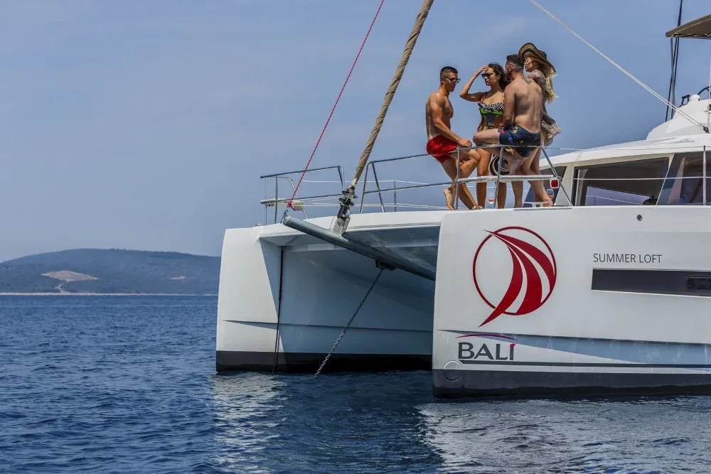 Exterior view of Summer Loft, a Bali 4.3 catamaran at Grad Biograd na Moru, Croatia