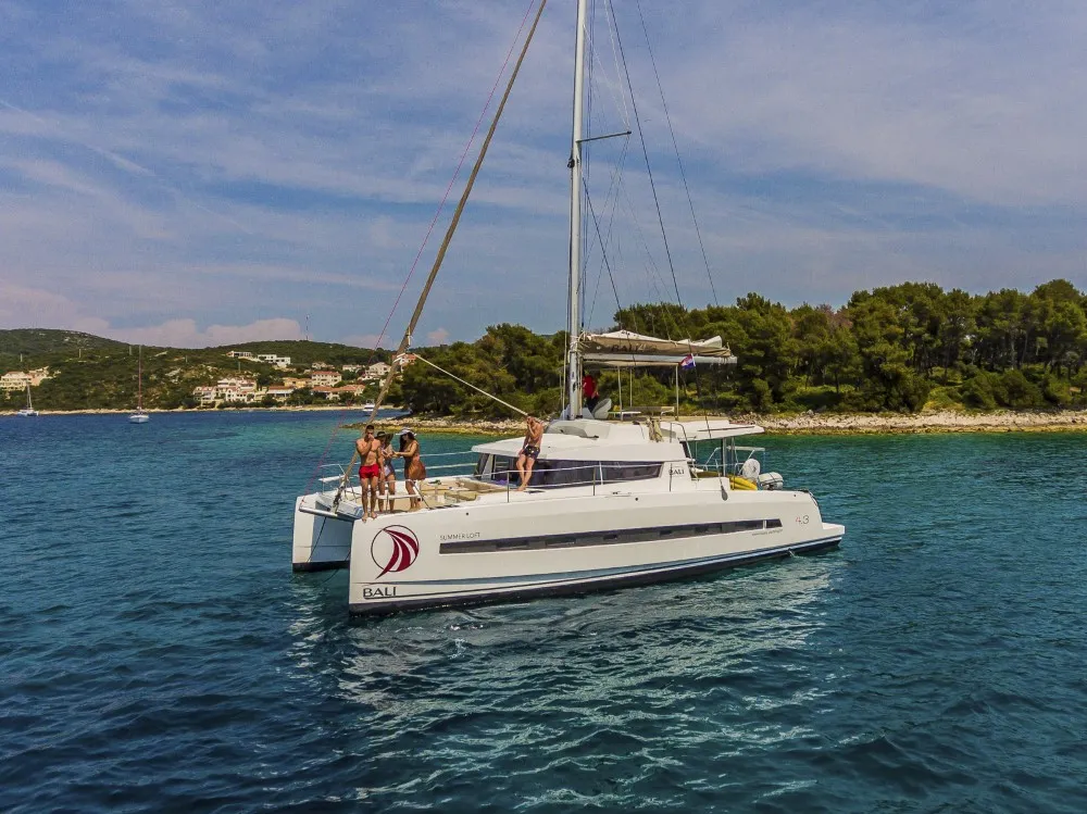 Exterior view of Summer Loft, a Bali 4.3 catamaran at Grad Biograd na Moru, Croatia