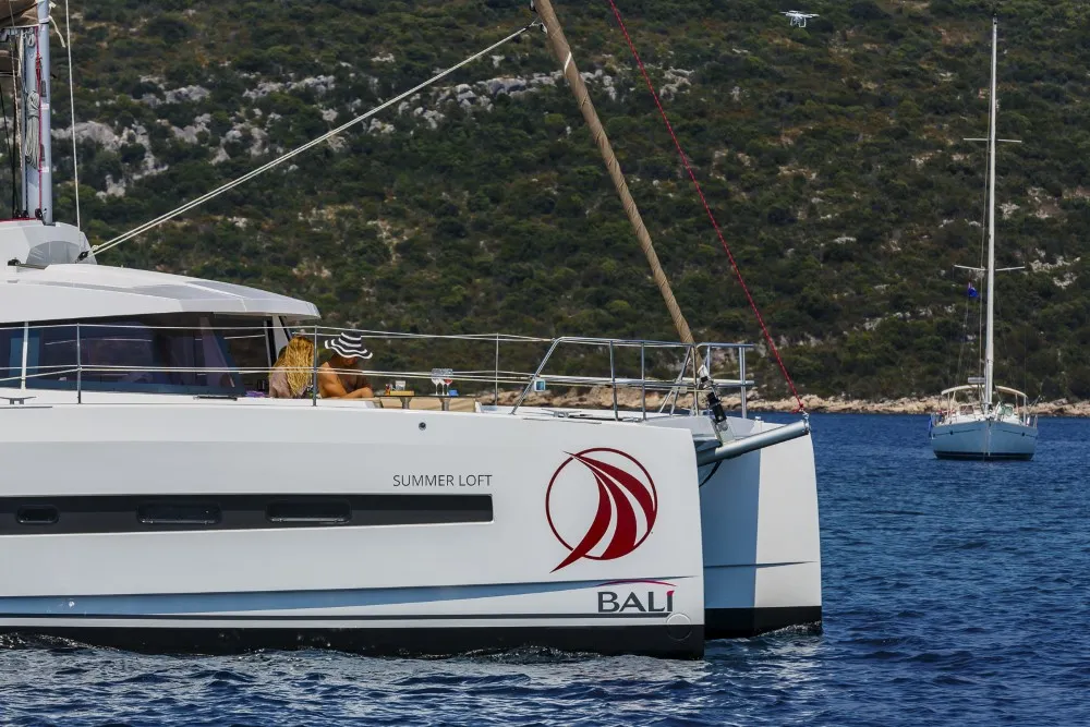 Exterior view of Summer Loft, a Bali 4.3 catamaran at Grad Biograd na Moru, Croatia