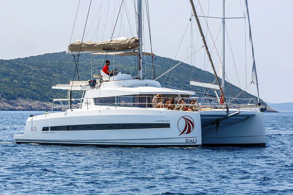 Exterior view of Summer Loft, a Bali 4.3 catamaran at Grad Biograd na Moru, Croatia