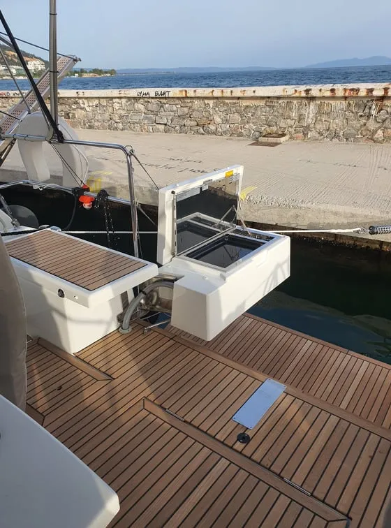 Deck of Anemos, a Beneteau Oceanis 46.1 sailboat at Volos, Greece