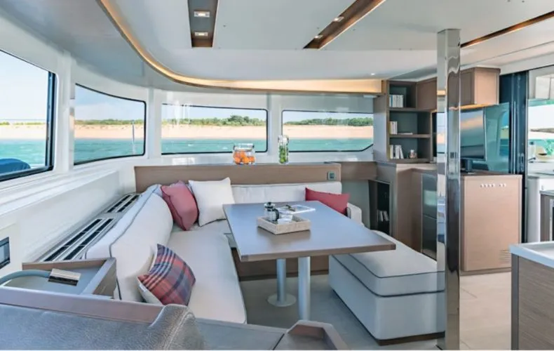 Salon of Myelli, a Lagoon 46 catamaran at Road Town, British Virgin Islands