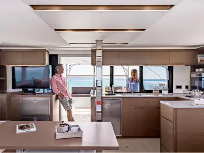 Galley of Myelli, a Lagoon 46 catamaran at Road Town, British Virgin Islands