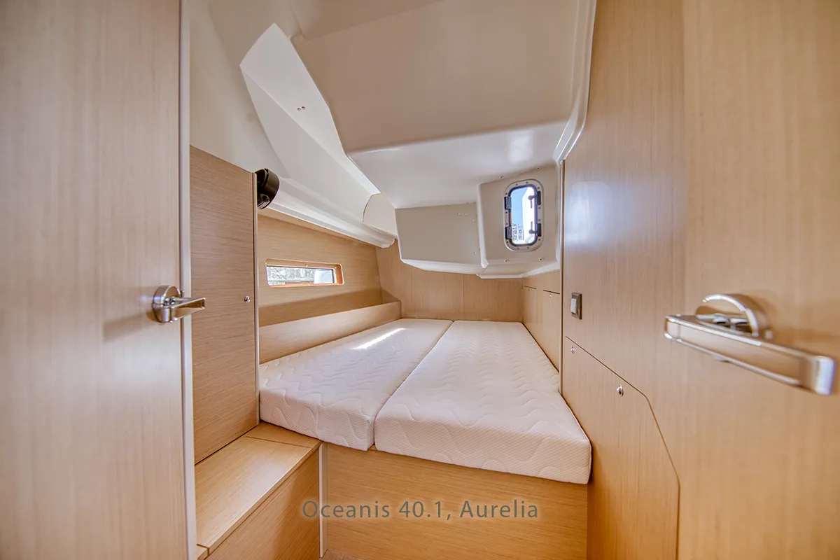 Cabin on Aurelia, a Beneteau Oceanis 40.1 sailboat at Dubrovnik, Croatia