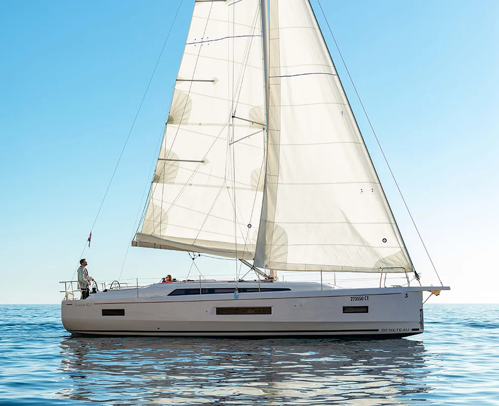 Exterior view of Aurelia, a Beneteau Oceanis 40.1 sailboat at Dubrovnik, Croatia