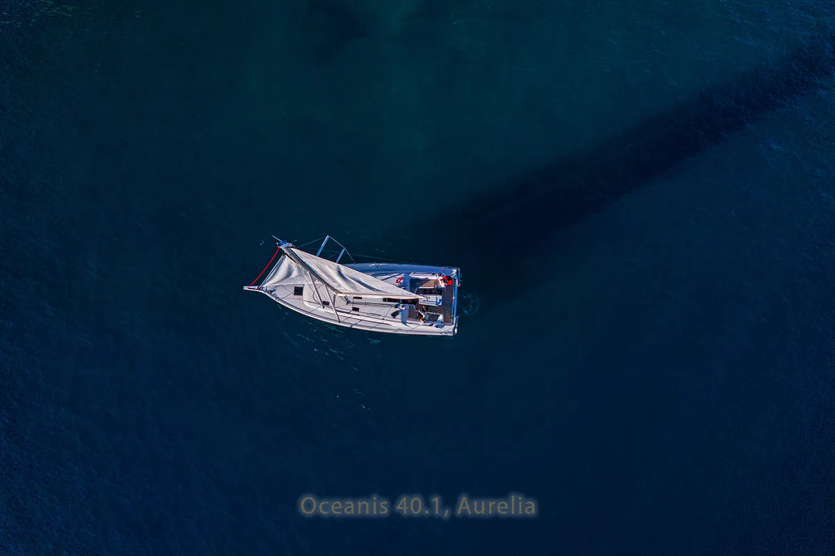 Exterior view of Aurelia, a Beneteau Oceanis 40.1 sailboat at Dubrovnik, Croatia