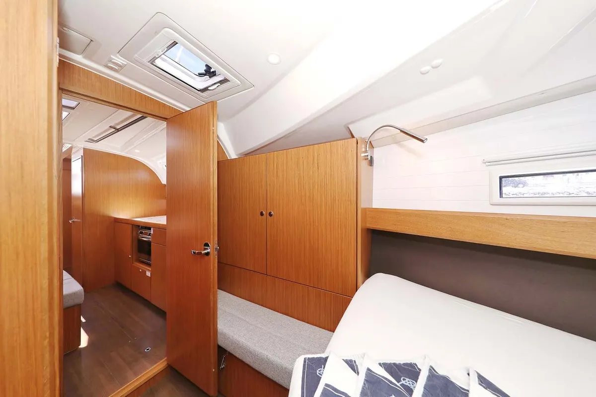 Cabin on Madrugada, a Bavaria Cruiser 41 Style sailboat at Jezera, Croatia