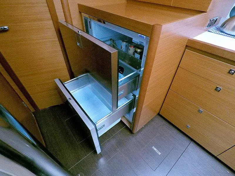 Galley of Sweetest taboo, a Dufour 430 GL sailboat at Grad Šibenik, Croatia