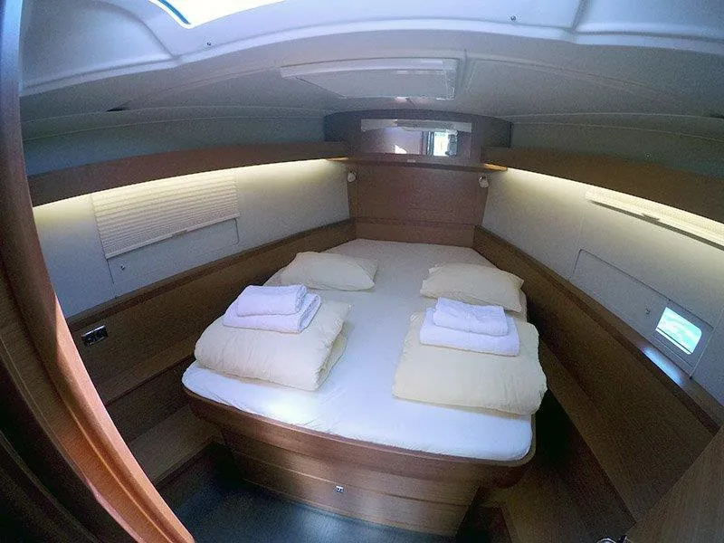 Cabin on Sweetest taboo, a Dufour 430 GL sailboat at Grad Šibenik, Croatia
