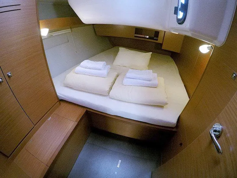 Cabin on Sweetest taboo, a Dufour 430 GL sailboat at Grad Šibenik, Croatia