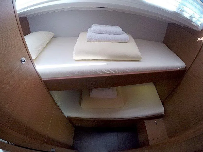 Cabin on Sweetest taboo, a Dufour 430 GL sailboat at Grad Šibenik, Croatia
