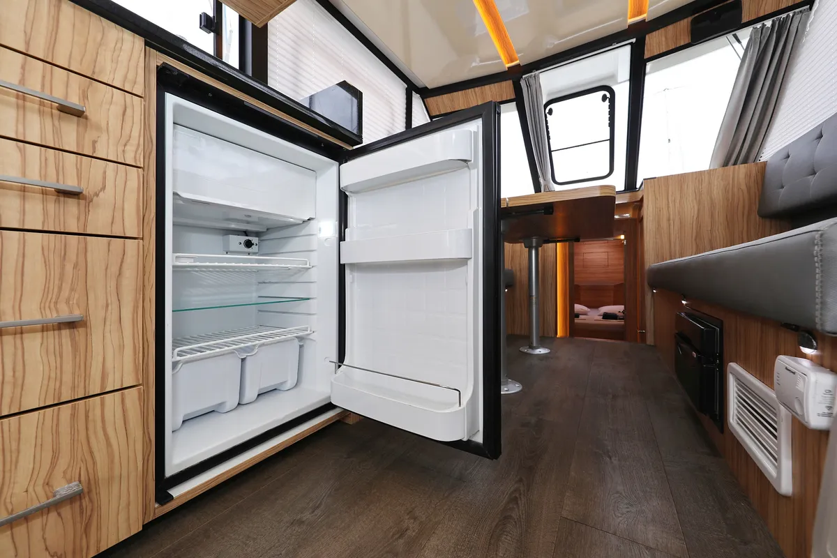 Galley of Running Gag I, a Cobra Yachts Futura 40 Grand Horizon motor yacht at Grad Biograd na Moru, Croatia