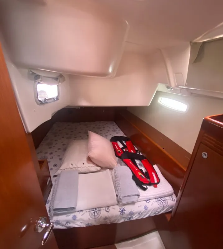 Cabin on Rhapsody, a Beneteau Oceanis 43 sailboat at Marmaris, Turkey