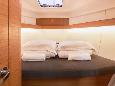 Cabin on Iron man, a Elan Impression 40 sailboat at Grad Kaštela, Croatia