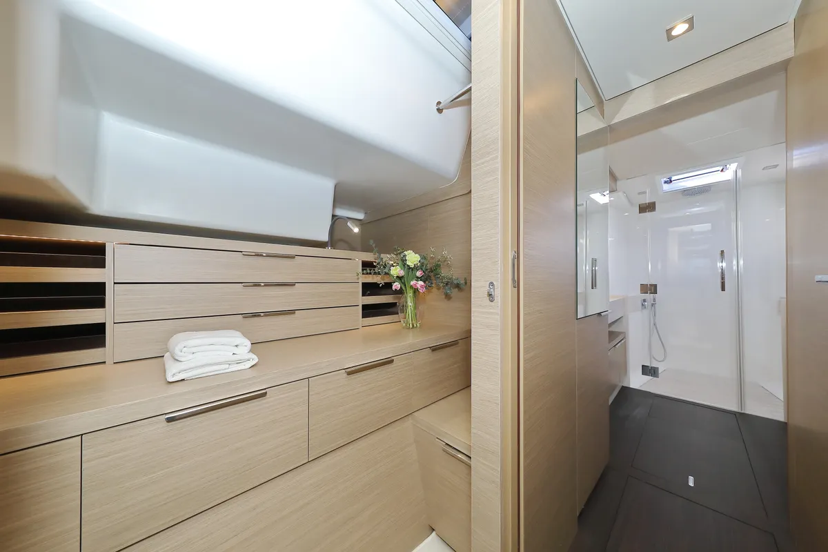 Cabin on SERENDIPITY, a Lagoon 51 catamaran at Sukošan, Croatia