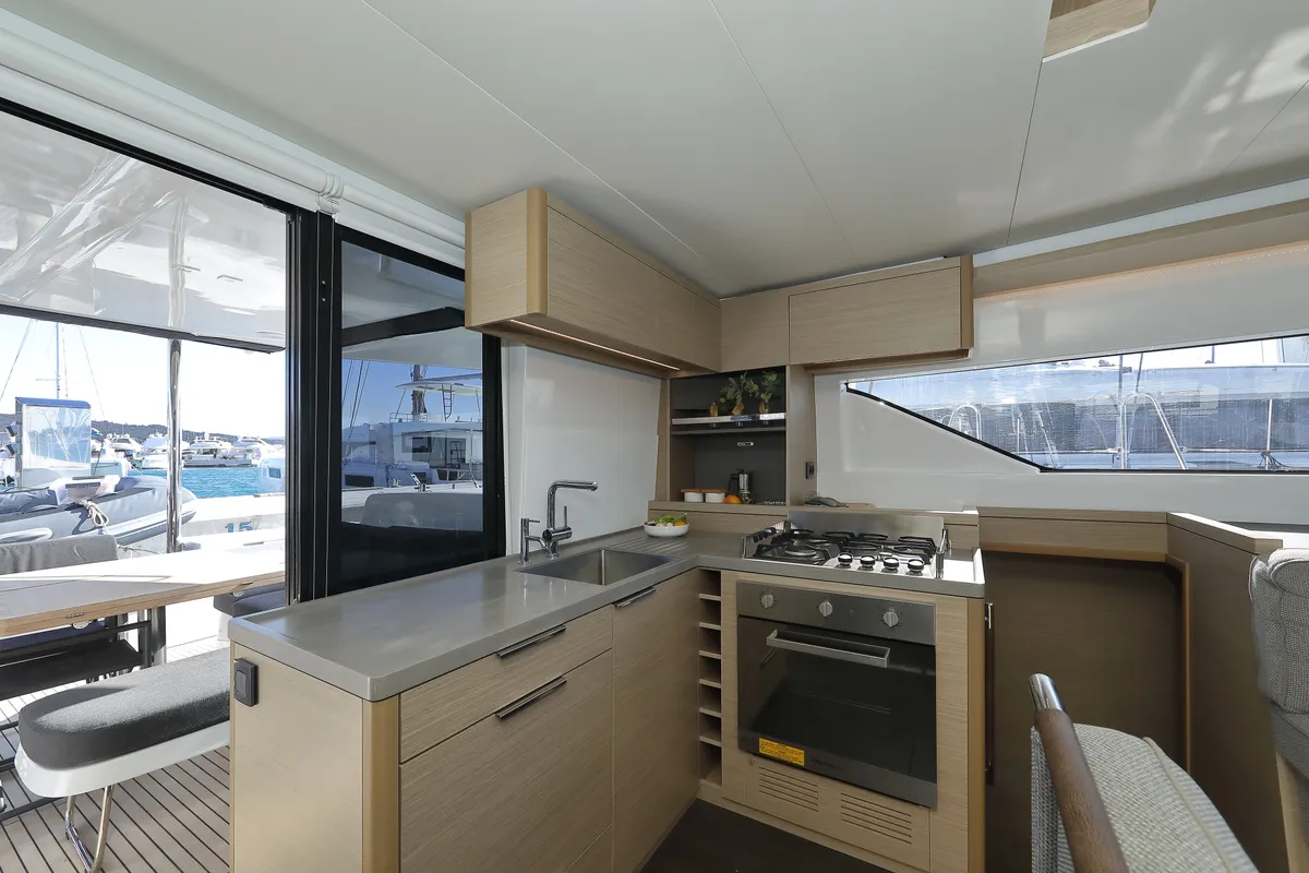 Galley of SERENDIPITY, a Lagoon 51 catamaran at Sukošan, Croatia