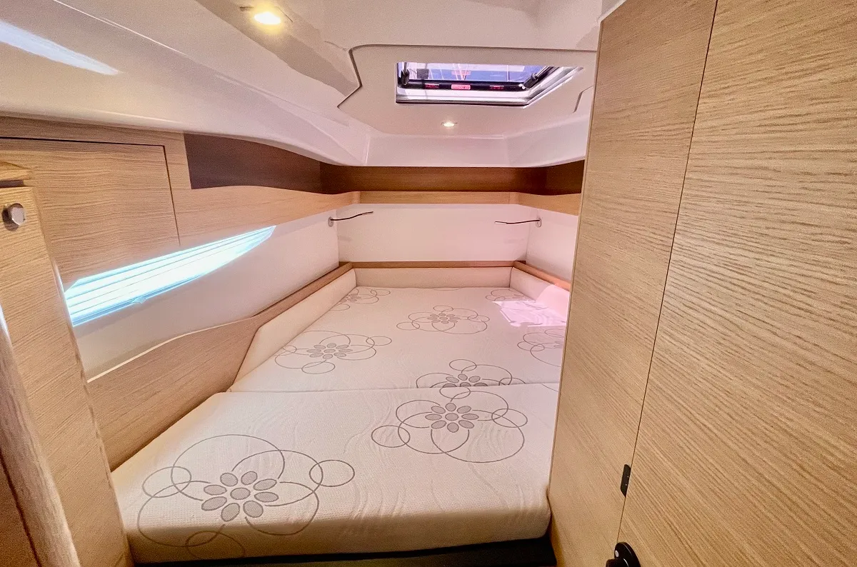 Cabin on Loki, a Elan E6 sailboat at Pirovac, Croatia