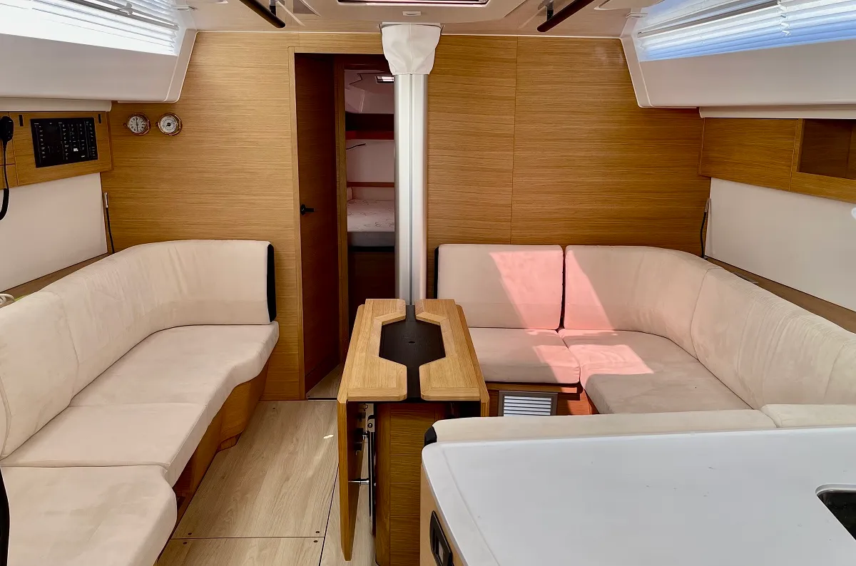Salon of Loki, a Elan E6 sailboat at Pirovac, Croatia