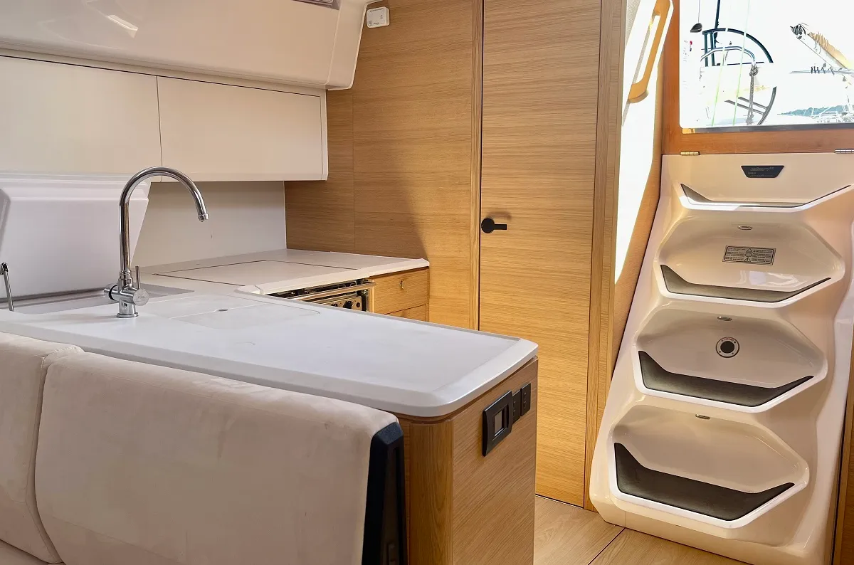 Galley of Loki, a Elan E6 sailboat at Pirovac, Croatia
