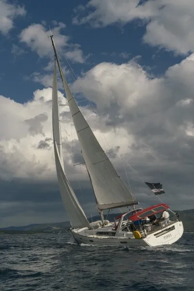 Exterior view of PARIJA, a Beneteau Oceanis 45 sailboat at Split, Croatia