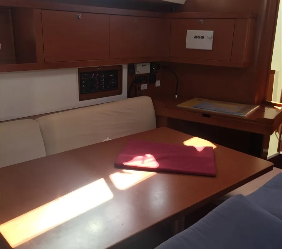 Salon of PARIJA, a Beneteau Oceanis 45 sailboat at Split, Croatia