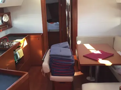 Galley of PARIJA, a Beneteau Oceanis 45 sailboat at Split, Croatia