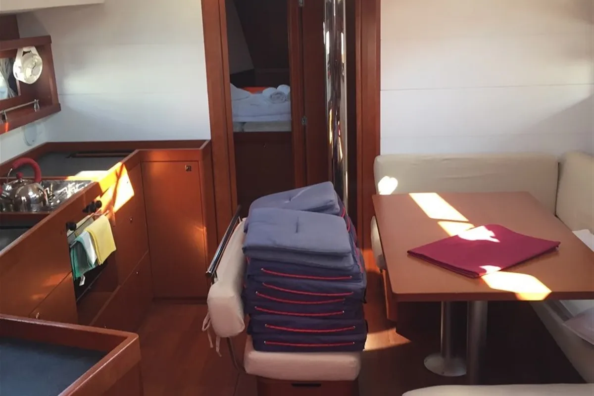 Galley of PARIJA, a Beneteau Oceanis 45 sailboat at Split, Croatia