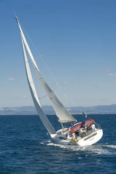 Exterior view of PARIJA, a Beneteau Oceanis 45 sailboat at Split, Croatia