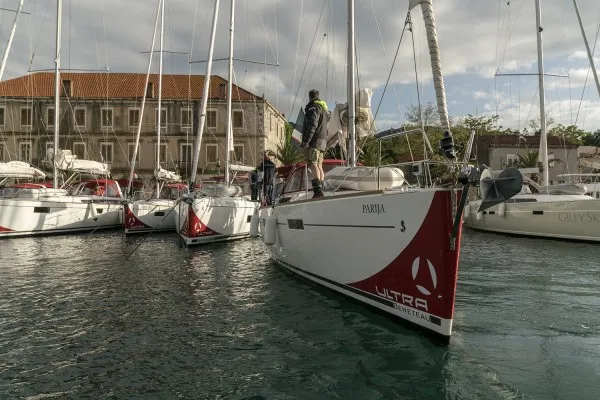 Exterior view of PARIJA, a Beneteau Oceanis 45 sailboat at Split, Croatia
