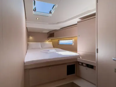 Cabin on Spyros, a Beneteau Oceanis 51.1 sailboat at Lavreotiki Municipal Unit, Greece