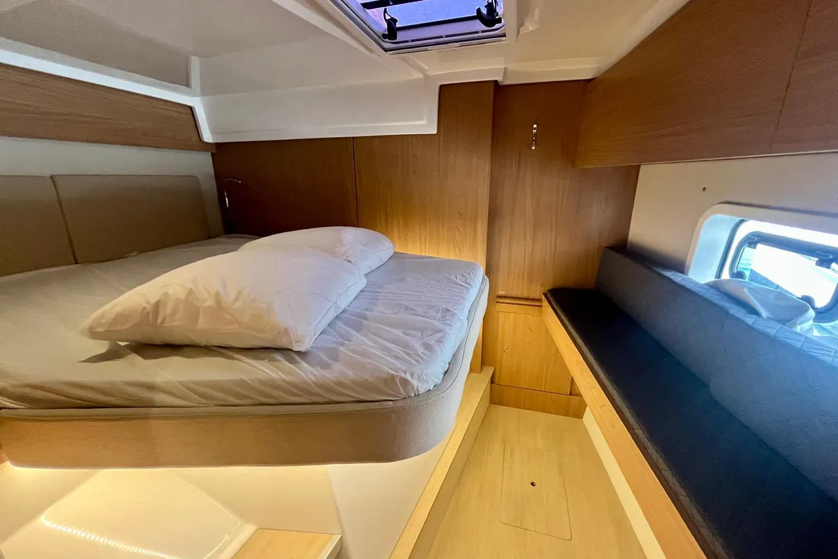 Cabin on Go With The Flow, a Bali Catspace OW catamaran at Hyères, France