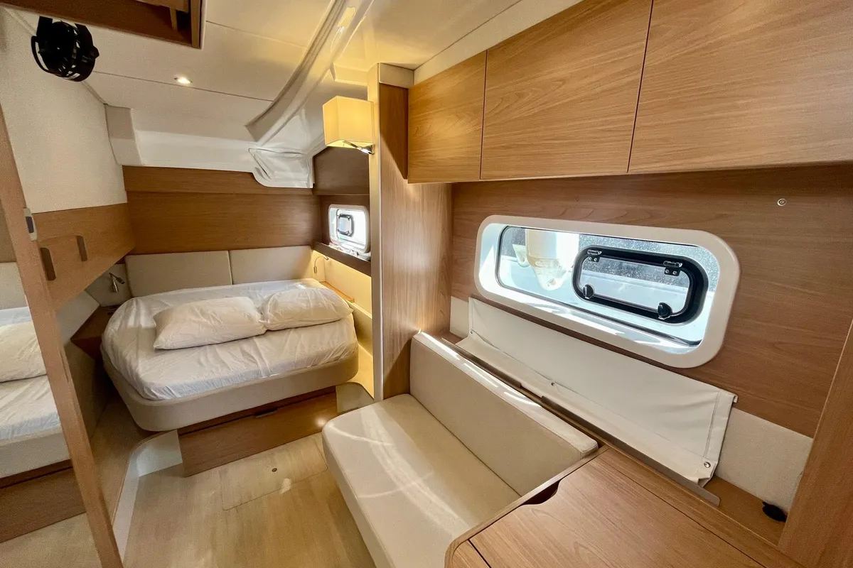 Cabin on Go With The Flow, a Bali Catspace OW catamaran at Hyères, France