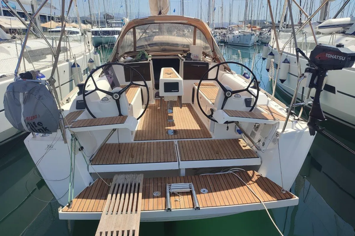 Cockpit of Spinaker, a Dufour 350 GL sailboat at Izola / Isola, Slovenia