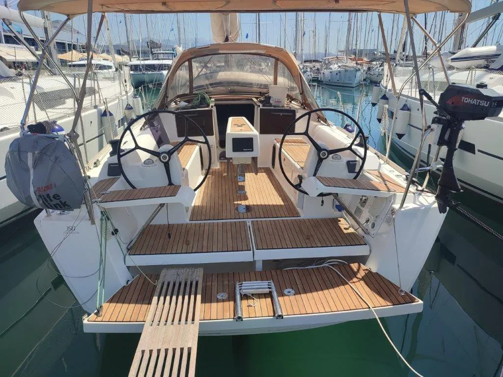 Deck of Spinaker, a Dufour 350 GL sailboat at Izola / Isola, Slovenia