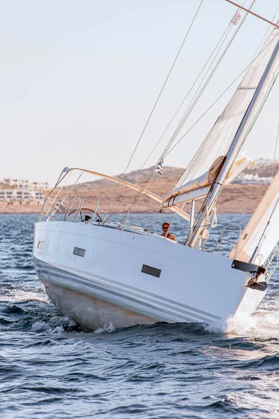 Exterior view of Athena, a X-Yachts X4⁶ sailboat at Lavrion, Greece